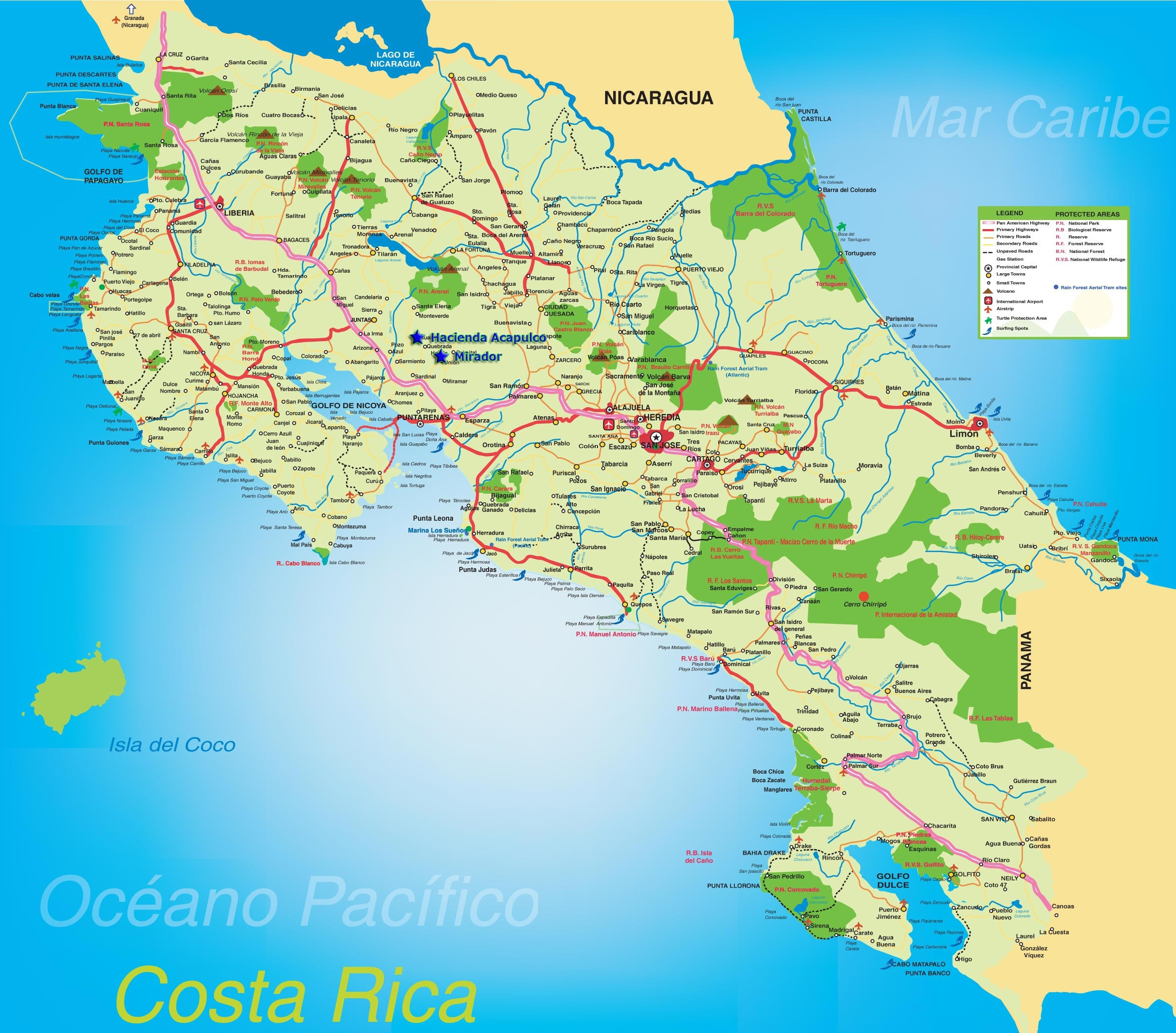 Costa Rica Map - Serendipity Adventures for Free Printable Map Of Costa Rica