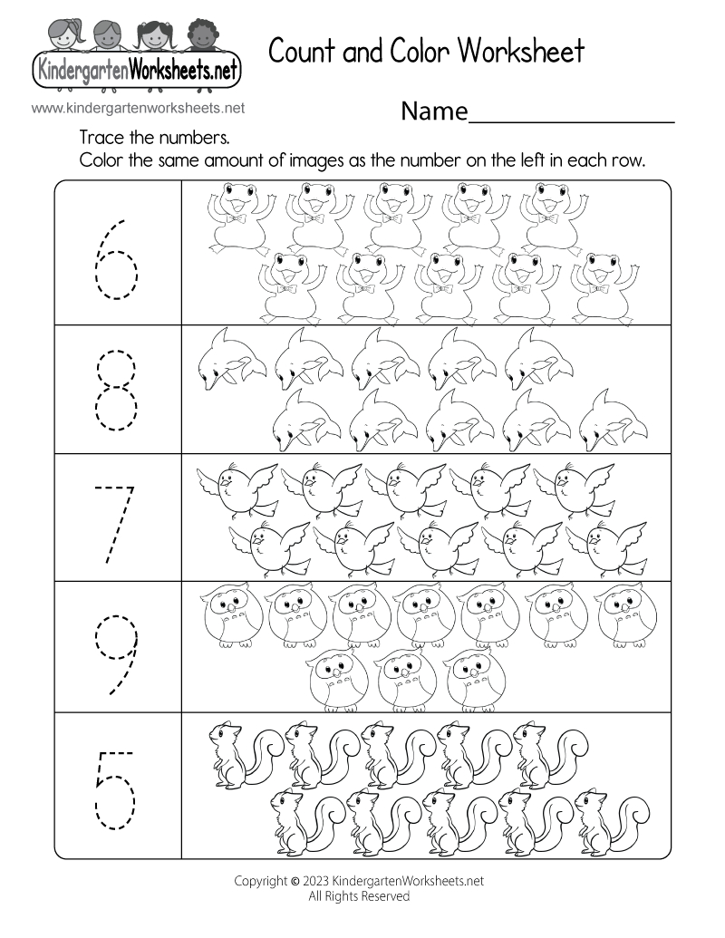 Count And Color Worksheet - Free Printable, Digital, & Pdf for Free Printable Counting Worksheets