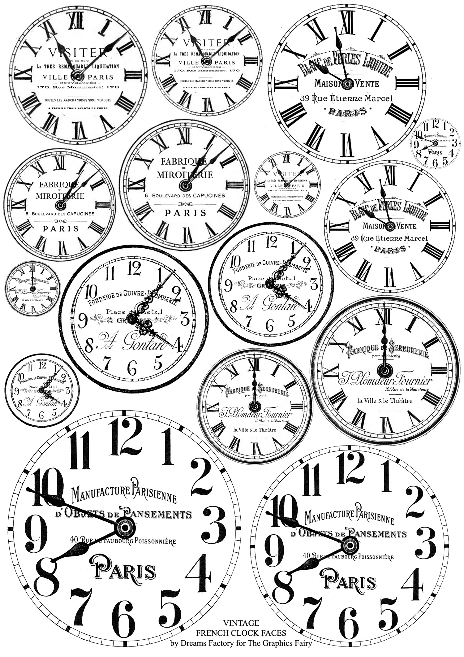 Craft Clock Faces! - The Graphics Fairy throughout Free Printable Clock Faces