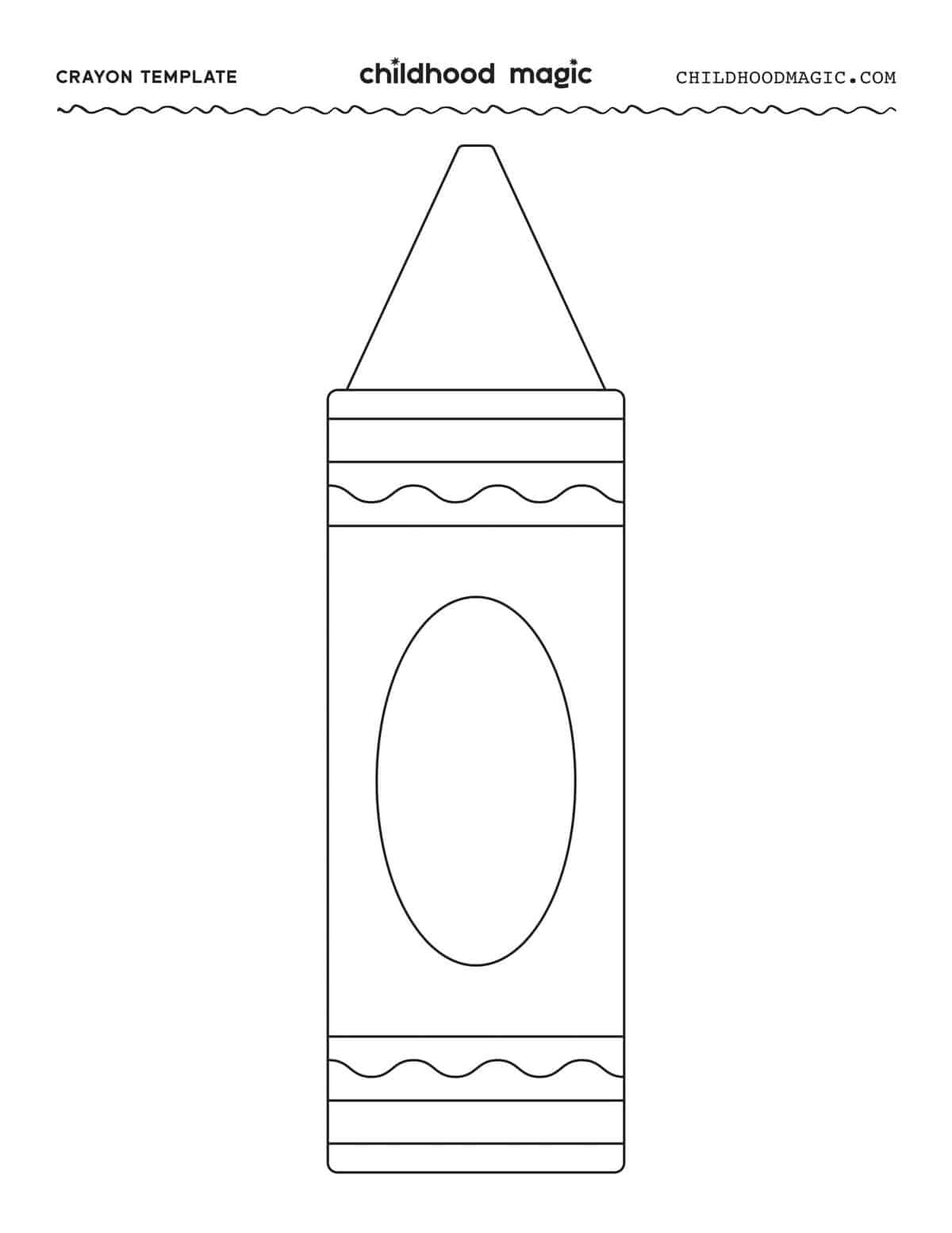 Crayon Template - Childhood Magic within Free Printable Crayon Pattern