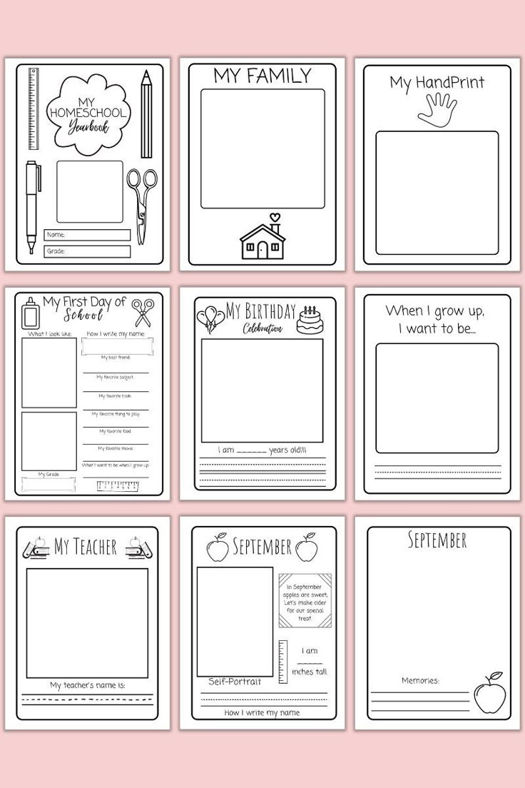 Create Your Own Homeschool Memory Book This Year intended for Free Printable Memory Book Templates