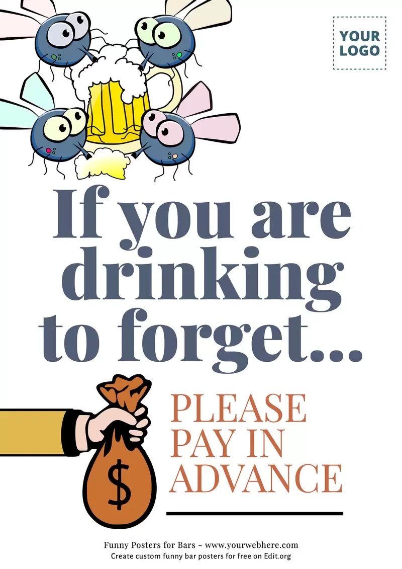 Creative Funny Bar Signs To Customize Online throughout Free Printable Funny Posters