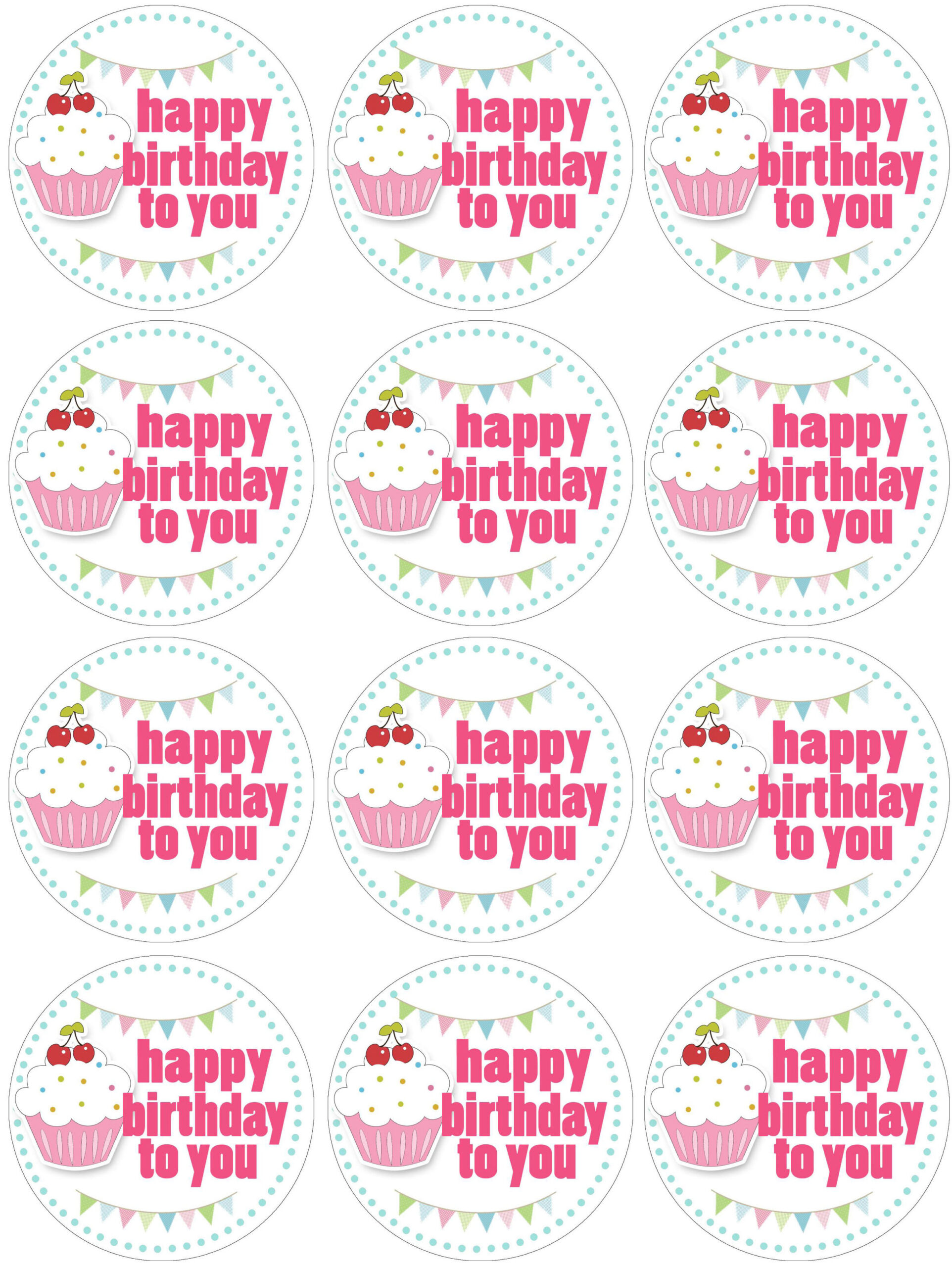 Cupcake Birthday Party With Free Printables - How To Nest For Less™ with Free Printable Cupcake Toppers