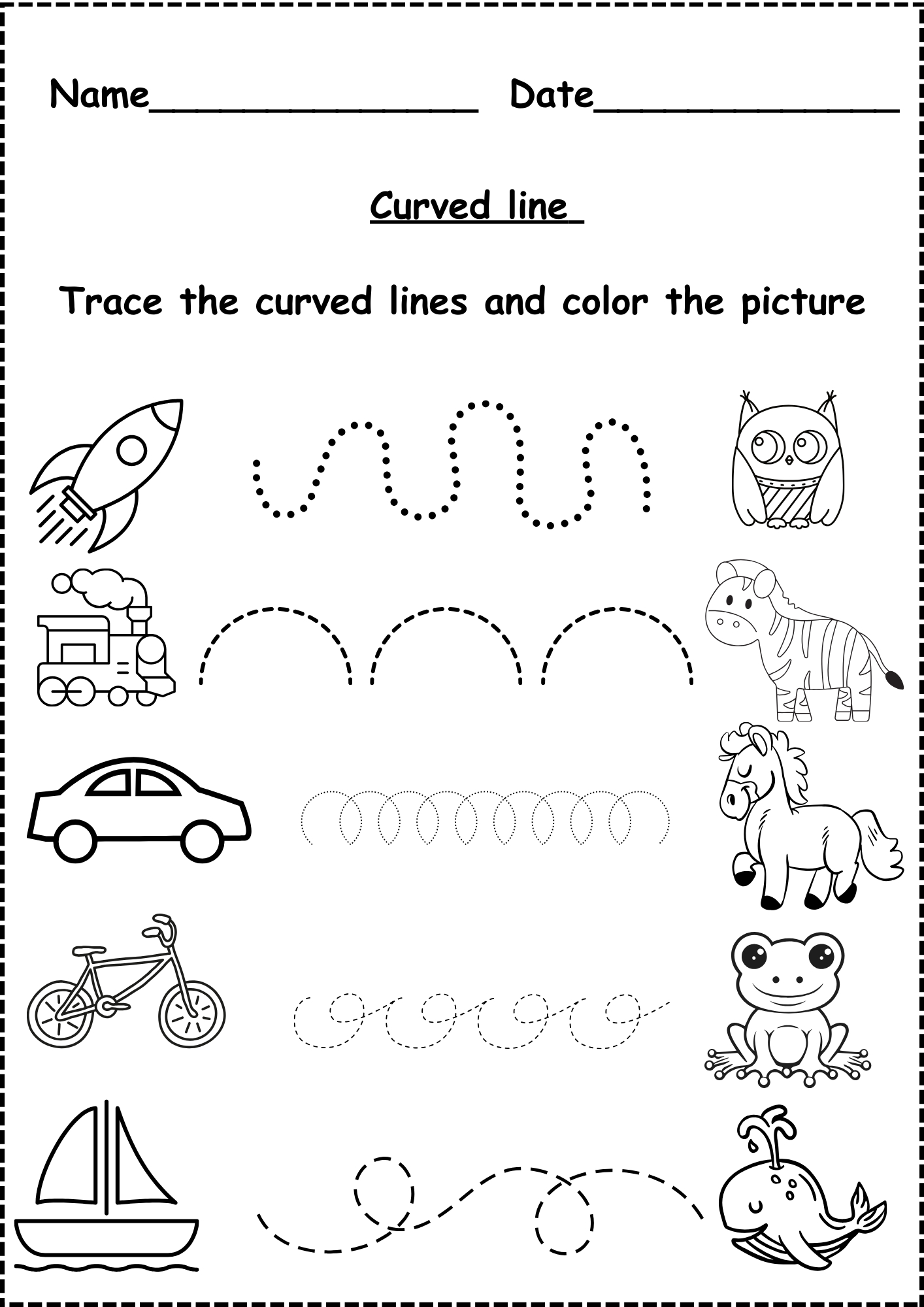 Curved Line Tracing Worksheets For Kindergarten Free for Free Printable Preschool Worksheets Tracing Lines