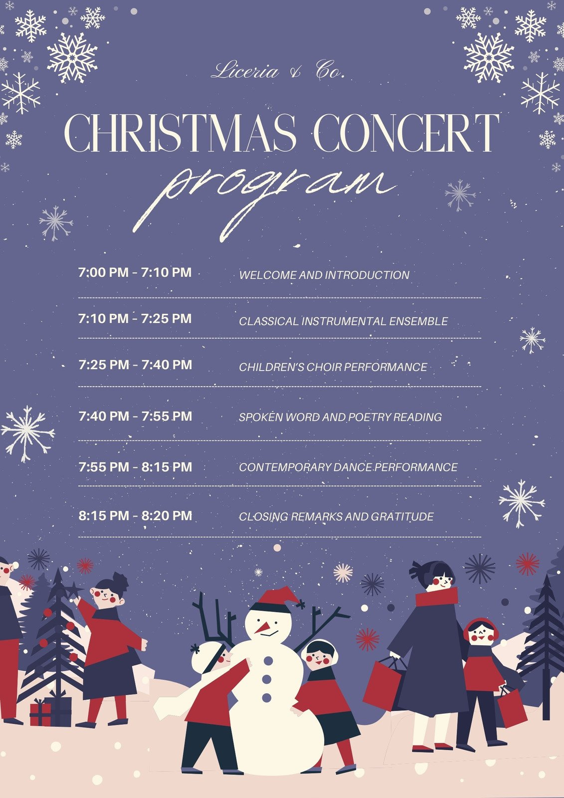 Custom Printable Christmas Program Templates | Canva in Free Printable Christmas Programs