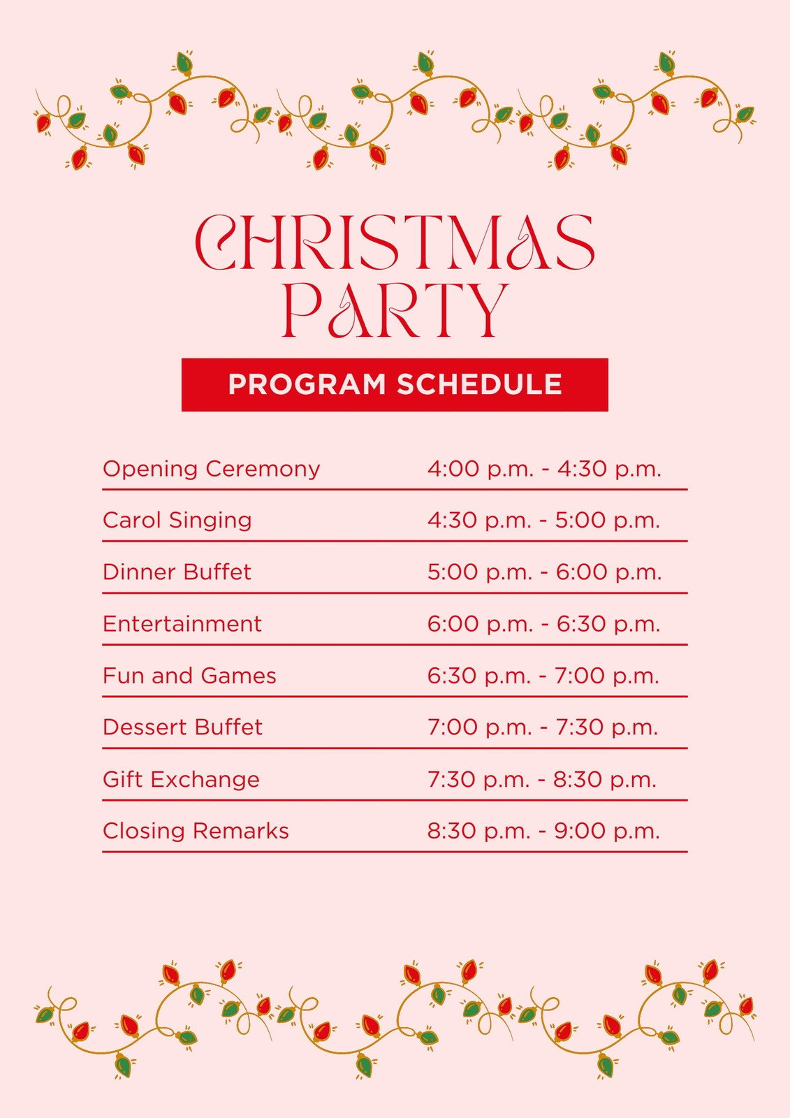Custom Printable Christmas Program Templates | Canva pertaining to Free Printable Christmas Programs
