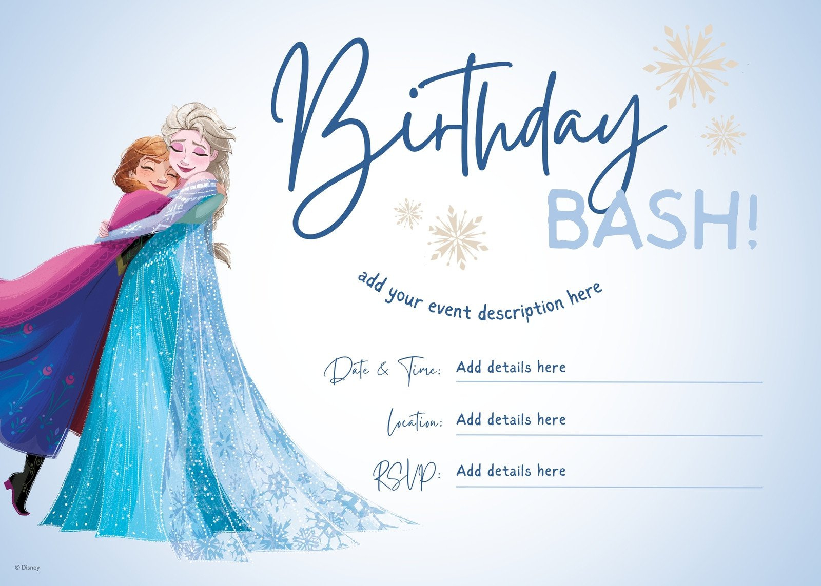 Custom Printable Frozen Invitation Templates | Canva throughout Free Printable Frozen Birthday Invitations