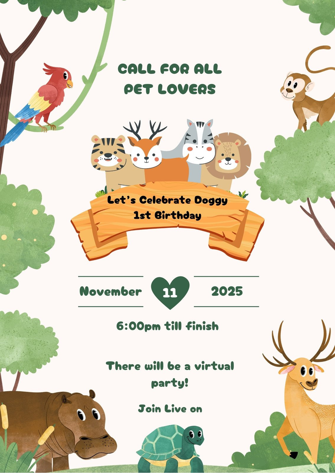 Customize 153+ Dog Birthday Invitation Templates Online - Canva inside Dog Birthday Invitations Free Printable