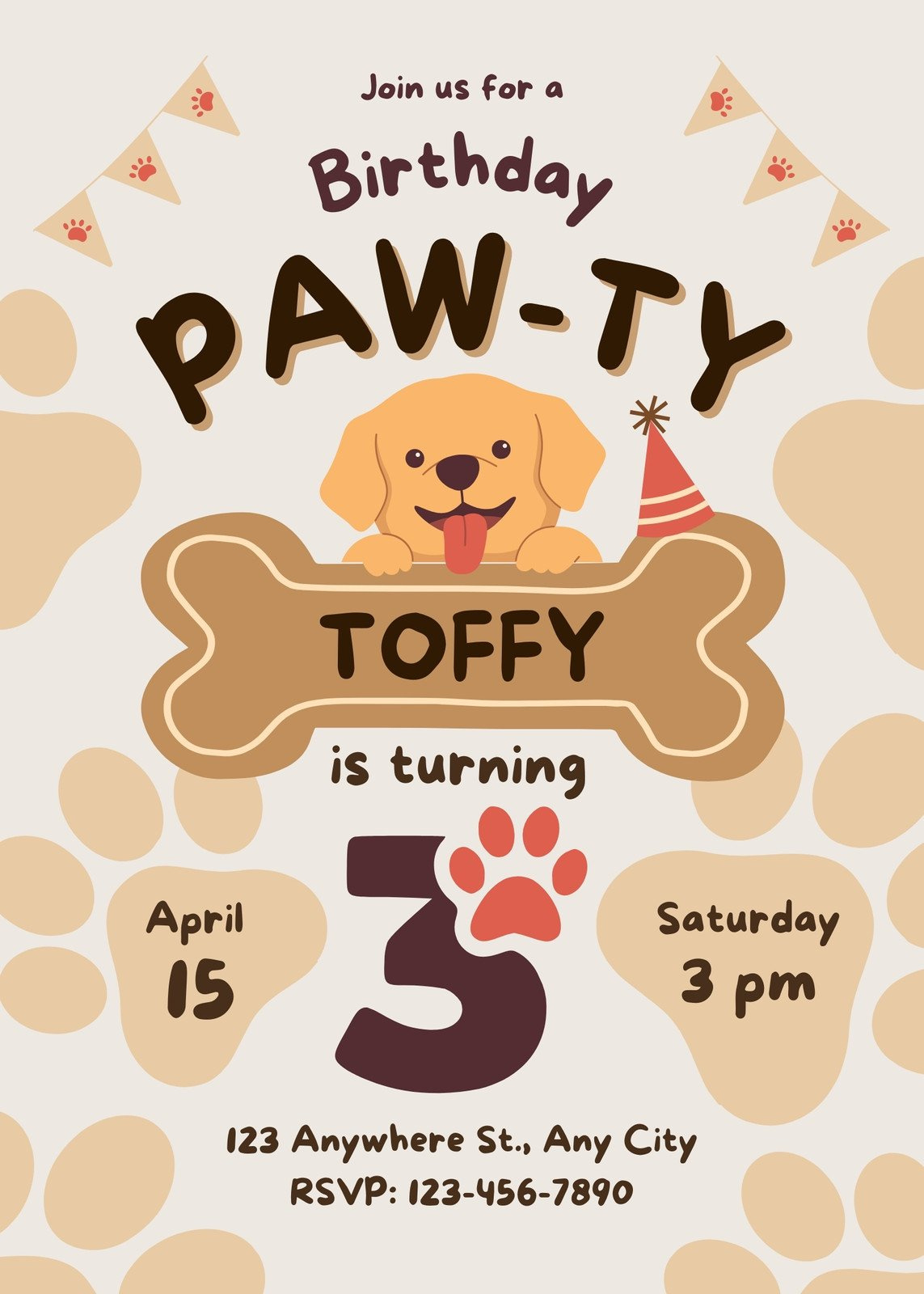Customize 153+ Dog Birthday Invitation Templates Online - Canva inside Free Printable Puppy Dog Birthday Invitations