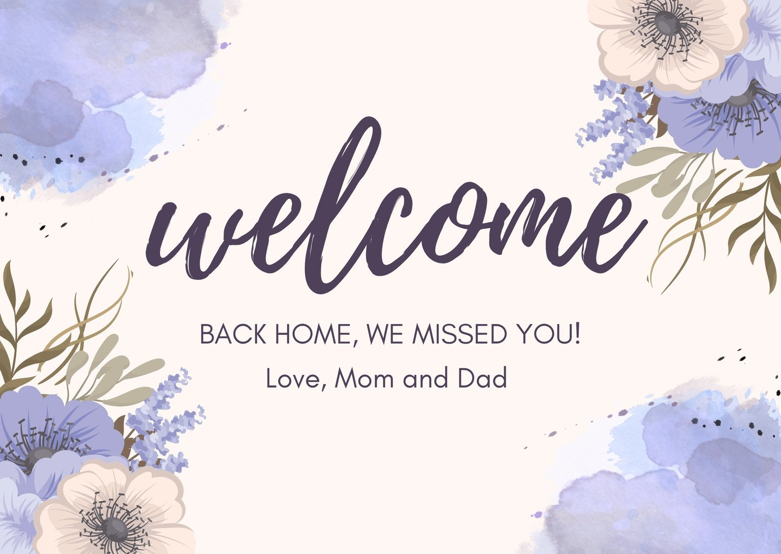 Customize 1,606+ Welcome Cards Templates Online - Canva throughout Welcome Home Cards Free Printable