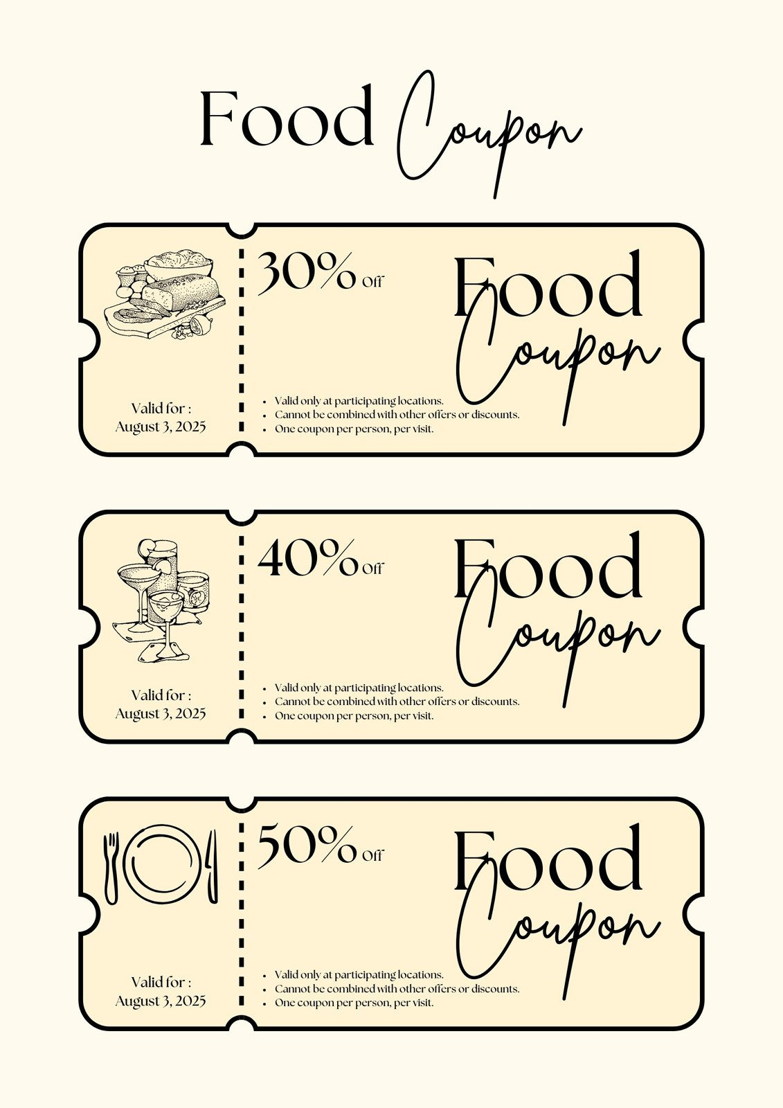 Customize 382+ Food Coupon Templates Online - Canva regarding Free Printable Grocery Coupons
