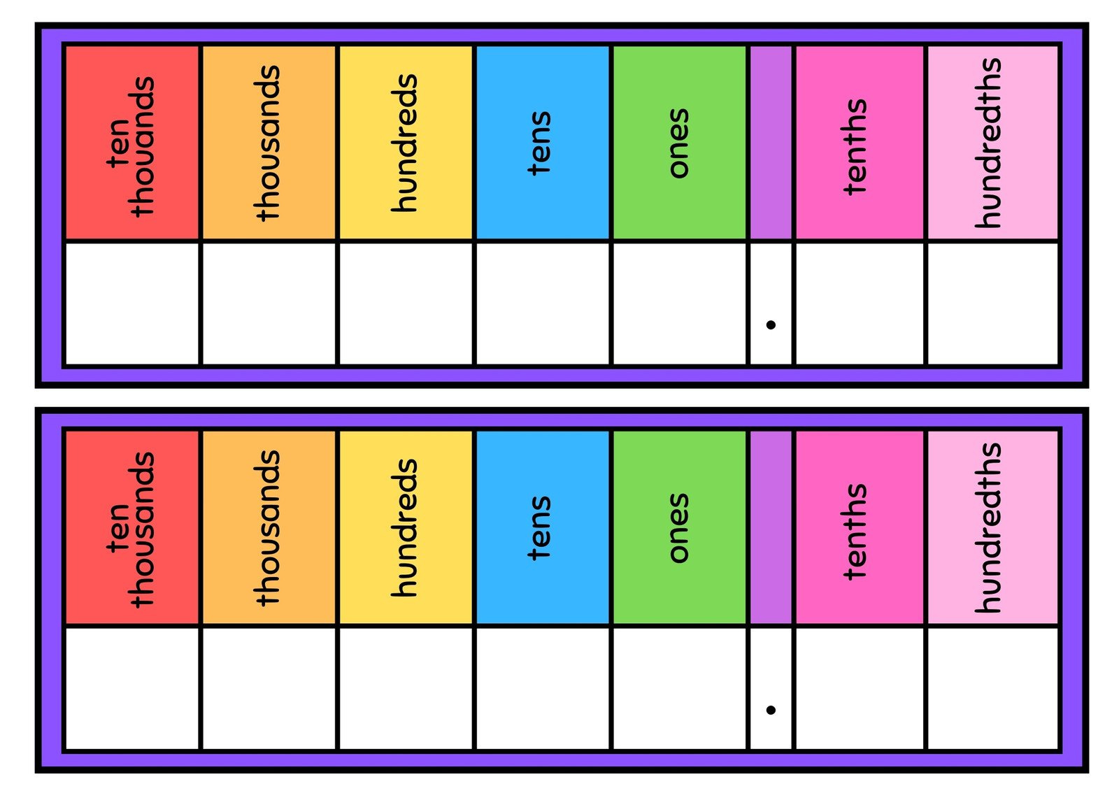 Customize 83+ Place Value Worksheets Templates Online - Canva pertaining to Free Printable Place Value Chart In Spanish