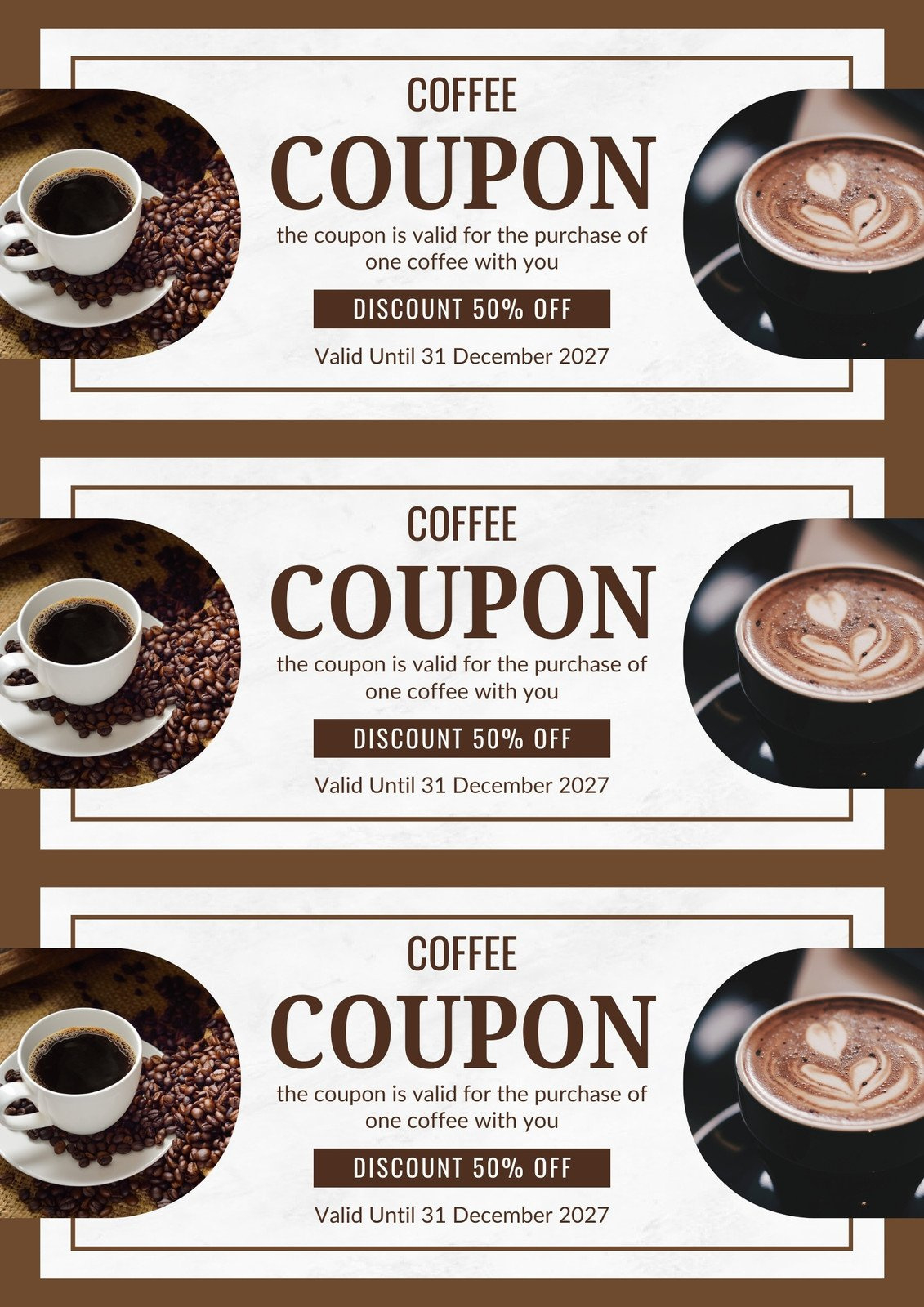 Customize 87+ Coffee Coupon Templates Online - Canva intended for Free Coffee Coupons Printable