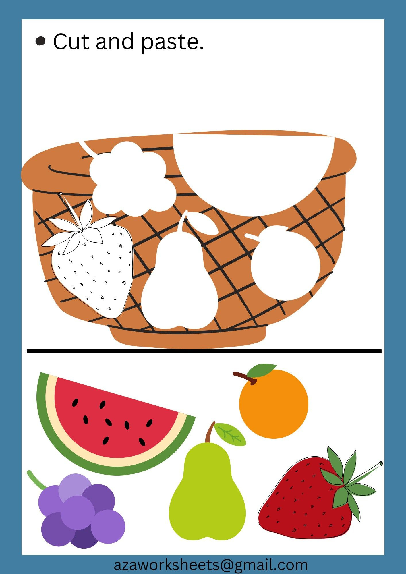 Cut And Paste Worksheets For Preschoolers And Nursery Students pertaining to Free Printable Cut And Paste Worksheets For Preschoolers