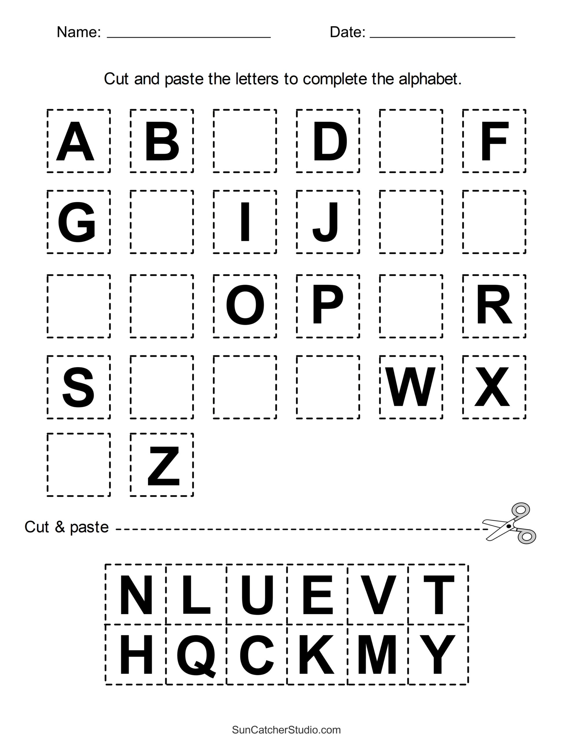 Cut And Paste Worksheets (Printable Activities For Kids) – Free regarding Free Printable Cut And Paste Worksheets For Preschoolers