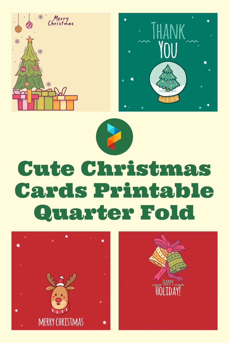 Cute Christmas Cards Quarter Fold - 10 Free Pdf Printables regarding Free Printable Quarter Fold Christmas Cards
