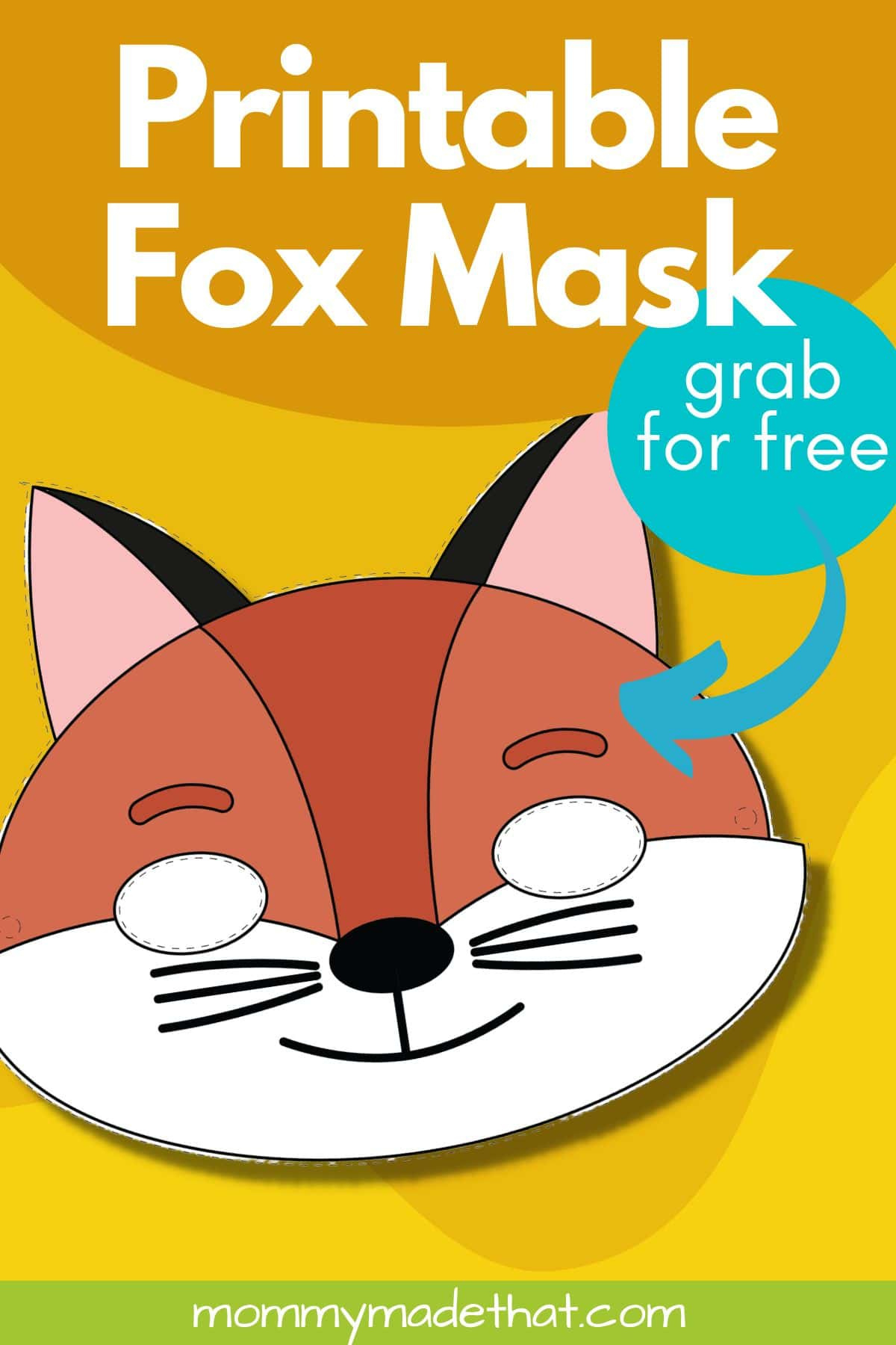 Cute Fox Mask Template (Free Printables) for Free Printable Fox Mask Template