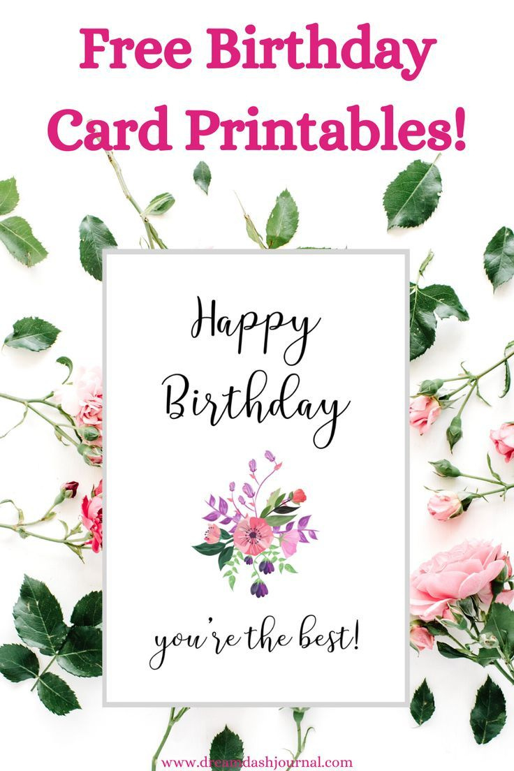 Cute Printable Birthday Cards For Her {Pretty & Free Pdf Download!} pertaining to Free Printable Romantic Birthday Cards For Her
