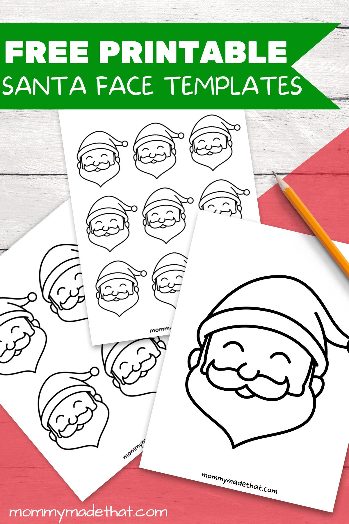 Cute Santa Face Templates (Free Printables!) throughout Free Printable Santa Claus Face