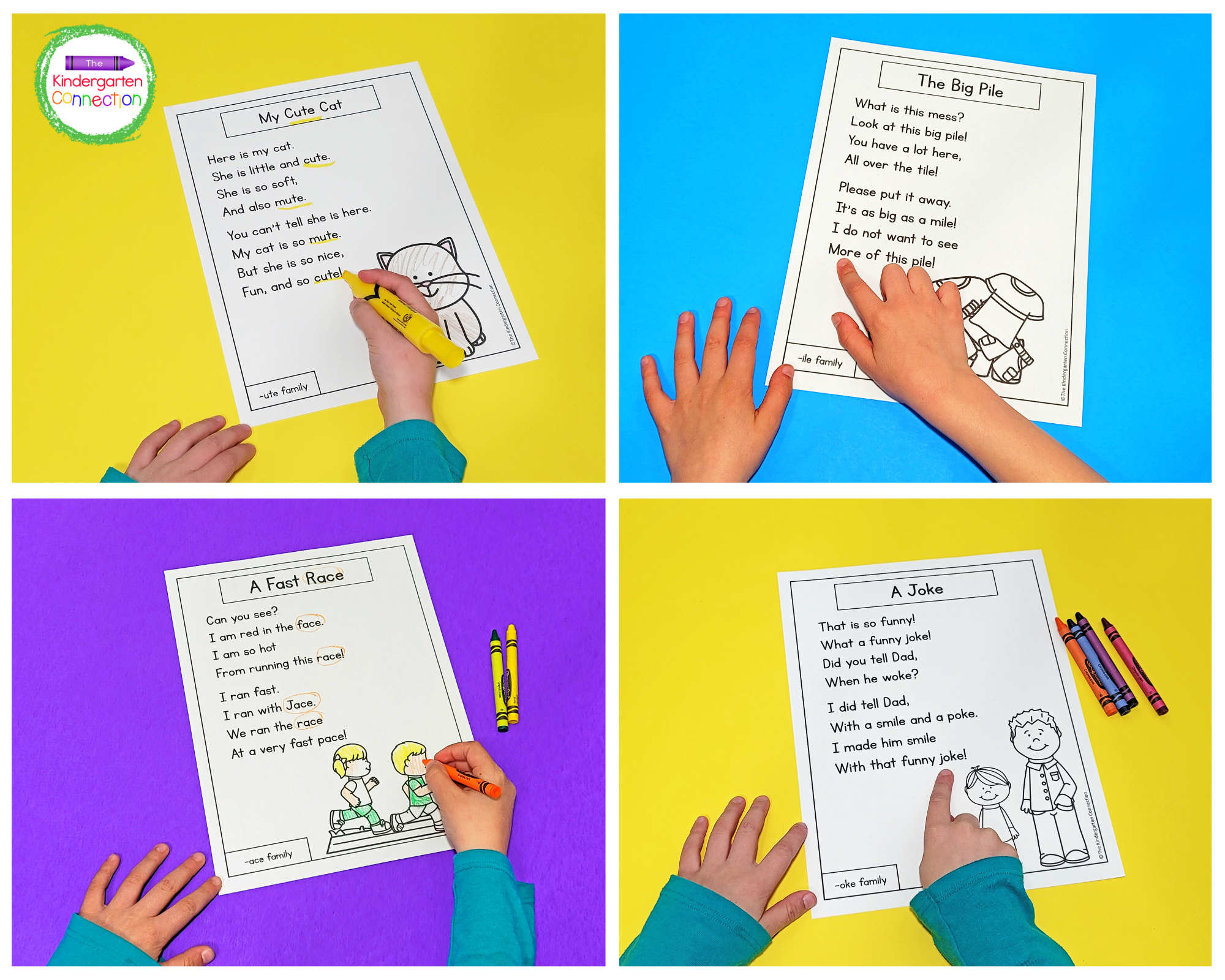 Cvce Word Family Phonics Poems With Decodable Text with regard to Free Printable Word Family Poems