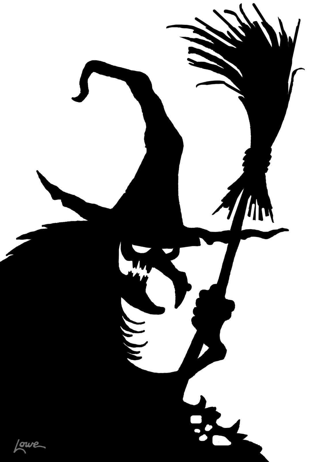 Dave Lowe Design The Blog: Witchcrafty Window Silhouette Printables in Free Halloween Silhouette Printables