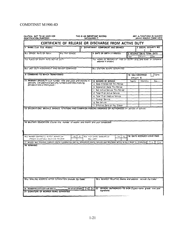 Dd 214 Form Pdf - Fill Online, Printable, Fillable, Blank | Pdffiller throughout Free Printable Dd214 Form