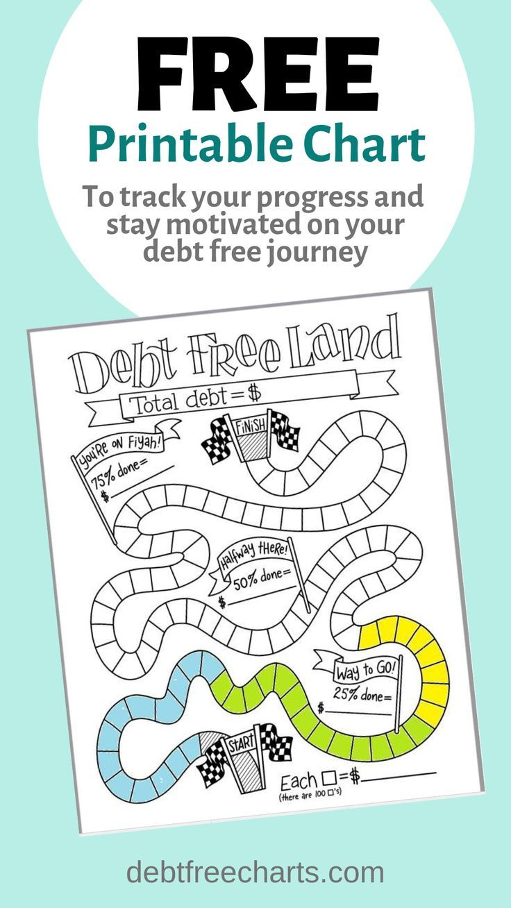 Debt Free Land Tracking Chart intended for Free Printable Debt Free Charts