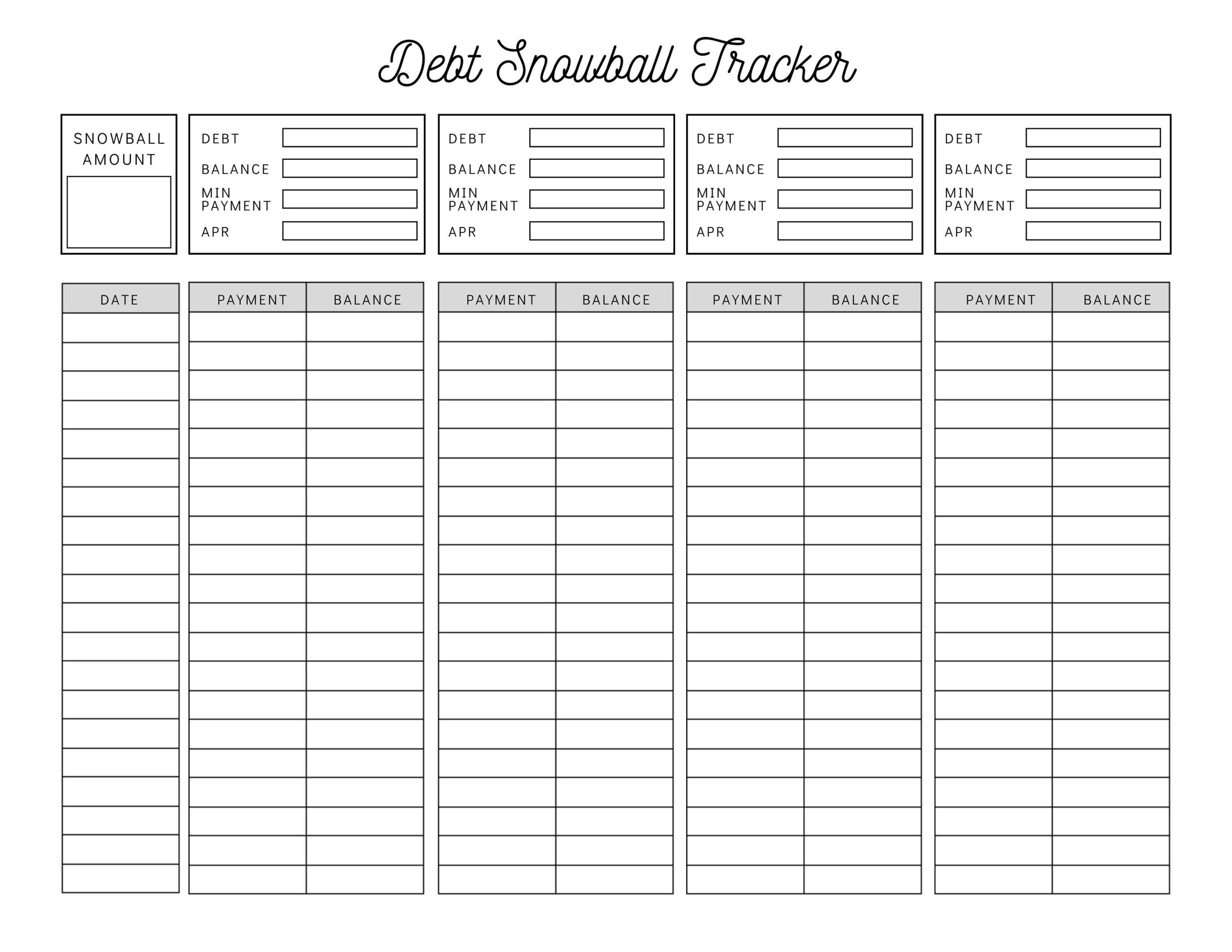 Debt Snowball Tracker Printable | Debt Payment Worksheet | Debt with regard to Free Printable Debt Snowball Worksheet