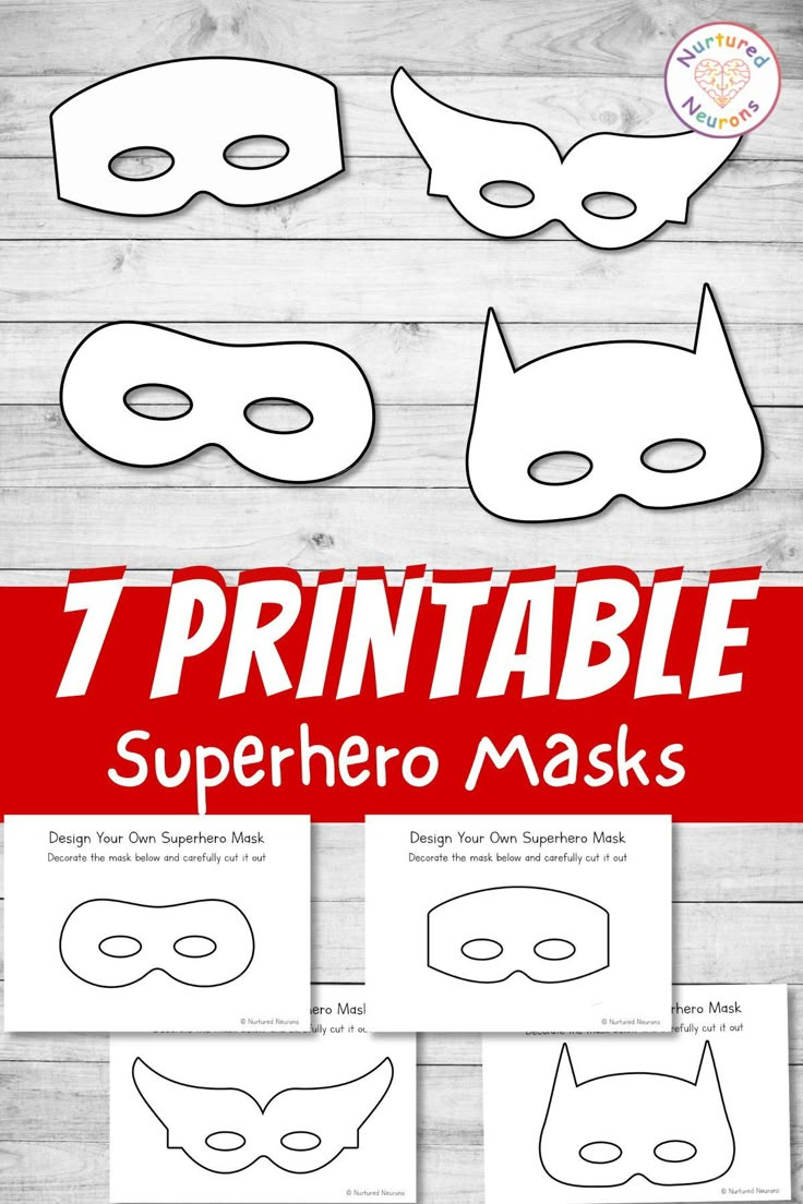 Design Your Own Superhero Masks - Printable Template For Kids within Free Printable Superhero Masks