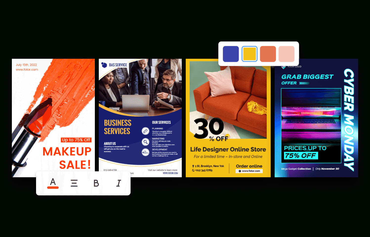 Digital Poster Maker | Make Your Own Poster Online Free | Fotor throughout Make Posters Online Free Printable