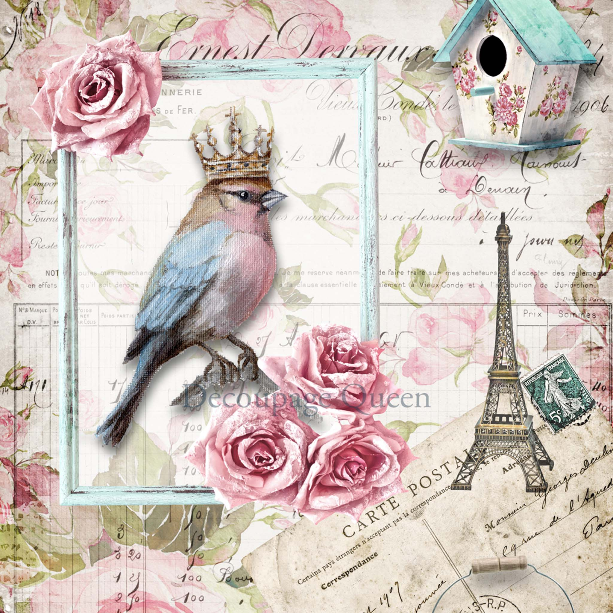 Digital Printable Decoupage Paperinstant Downloadroyal Queen Beea4 regarding Free Printable Decoupage Images