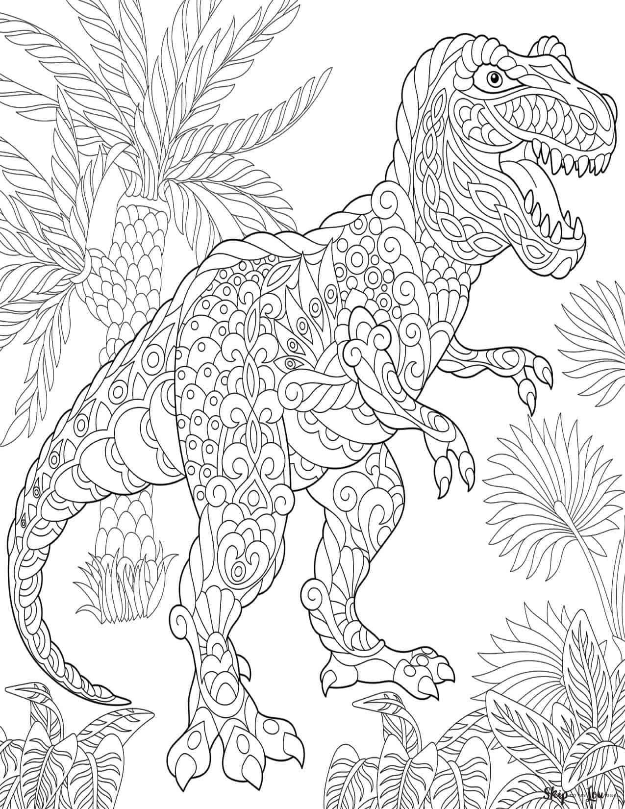 Dinosaur Coloring Pages {Free Printables} | Skip To My Lou intended for Free Printable Dinosaur Coloring Pages