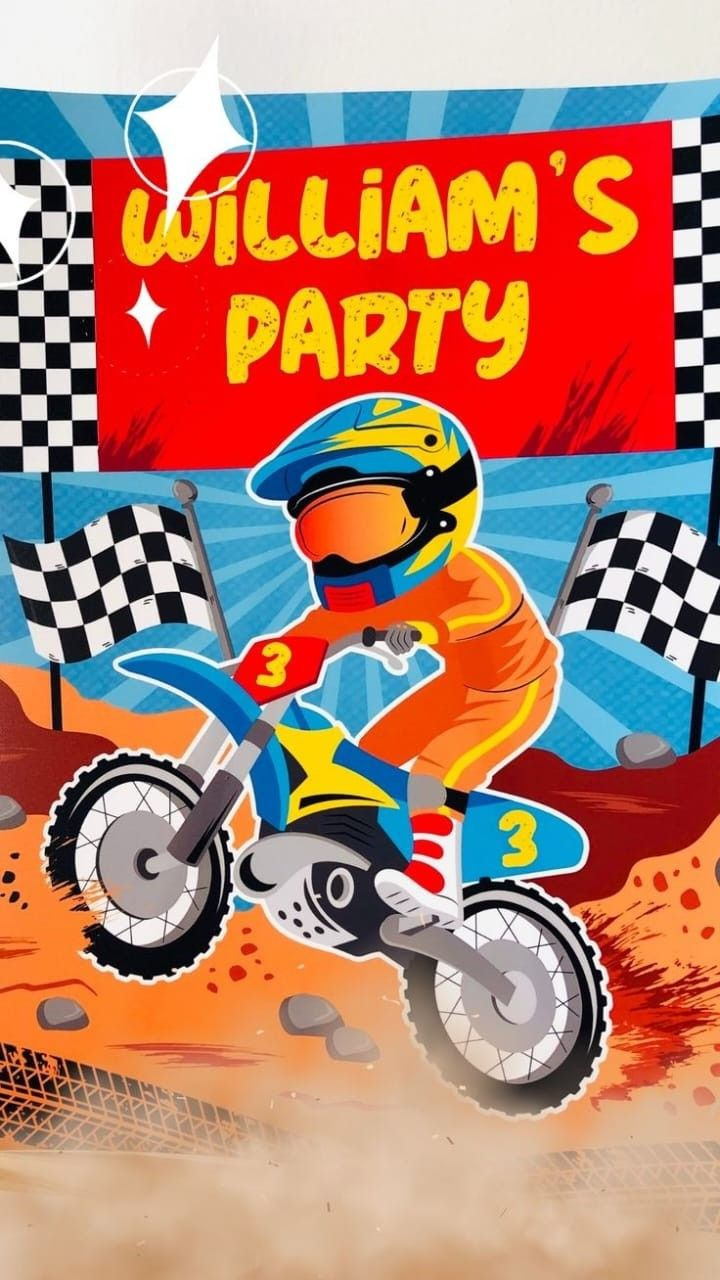 Dirt Bike Birthday Invite | Editable Motocross Invitation | Boy for Motorcycle Invitations Free Printable