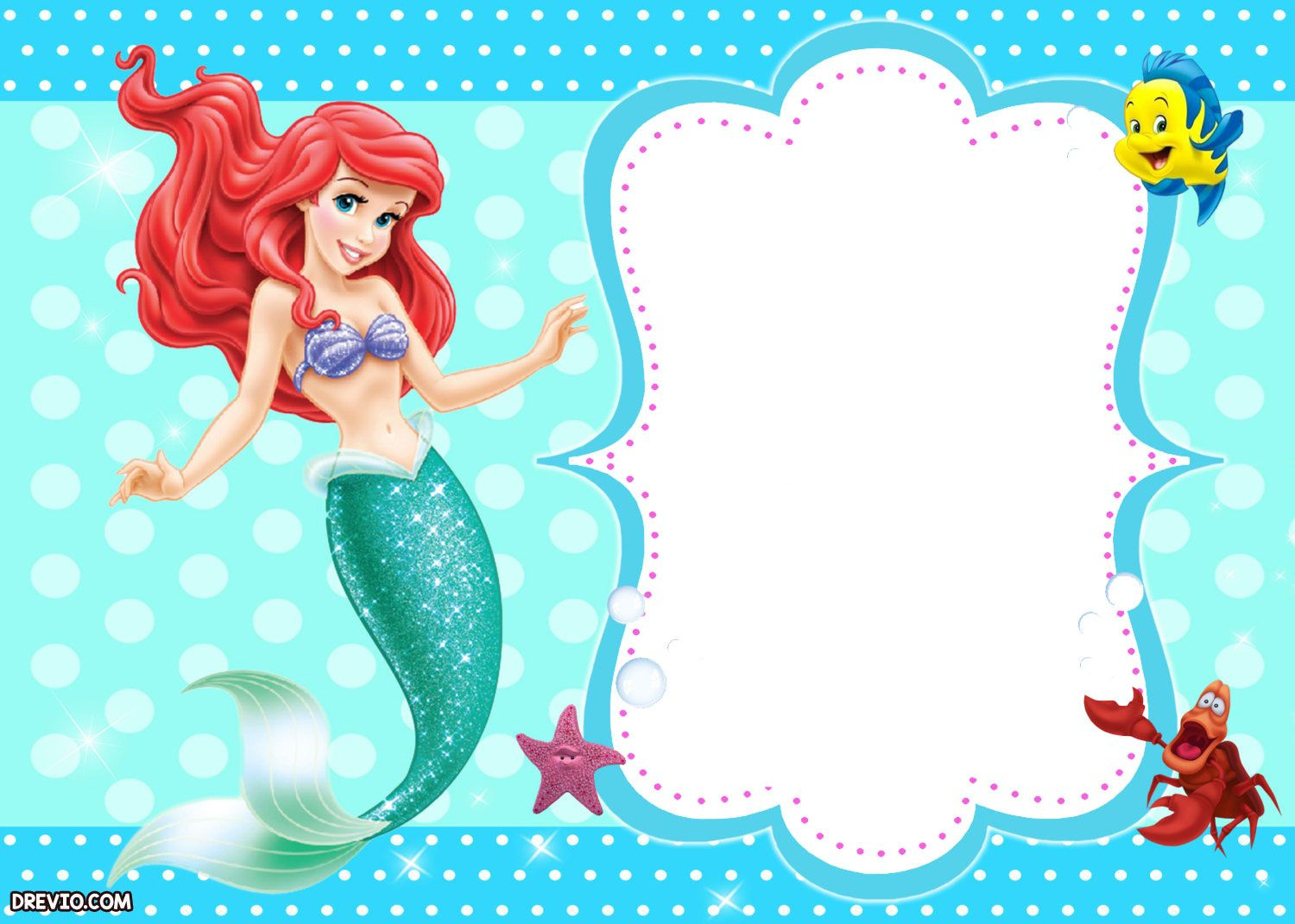 Discover 13 Mermaid Theme Birthday And Little Mermaid Invitations for Free Little Mermaid Printable Invitations