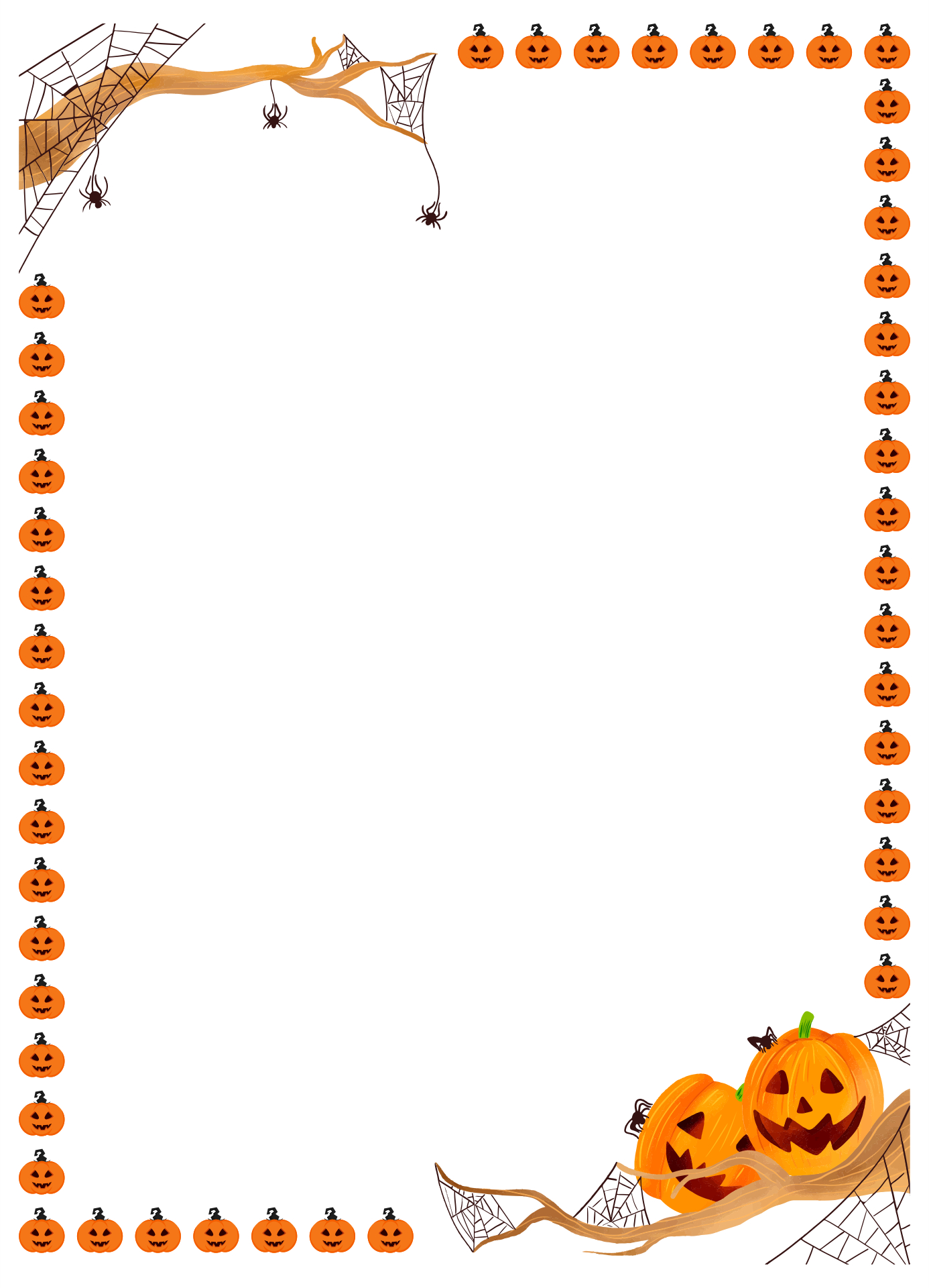 Discover 56 Halloween And Kids Spider-Themed Crafts Ideas for Free Printable Halloween Stationery Borders