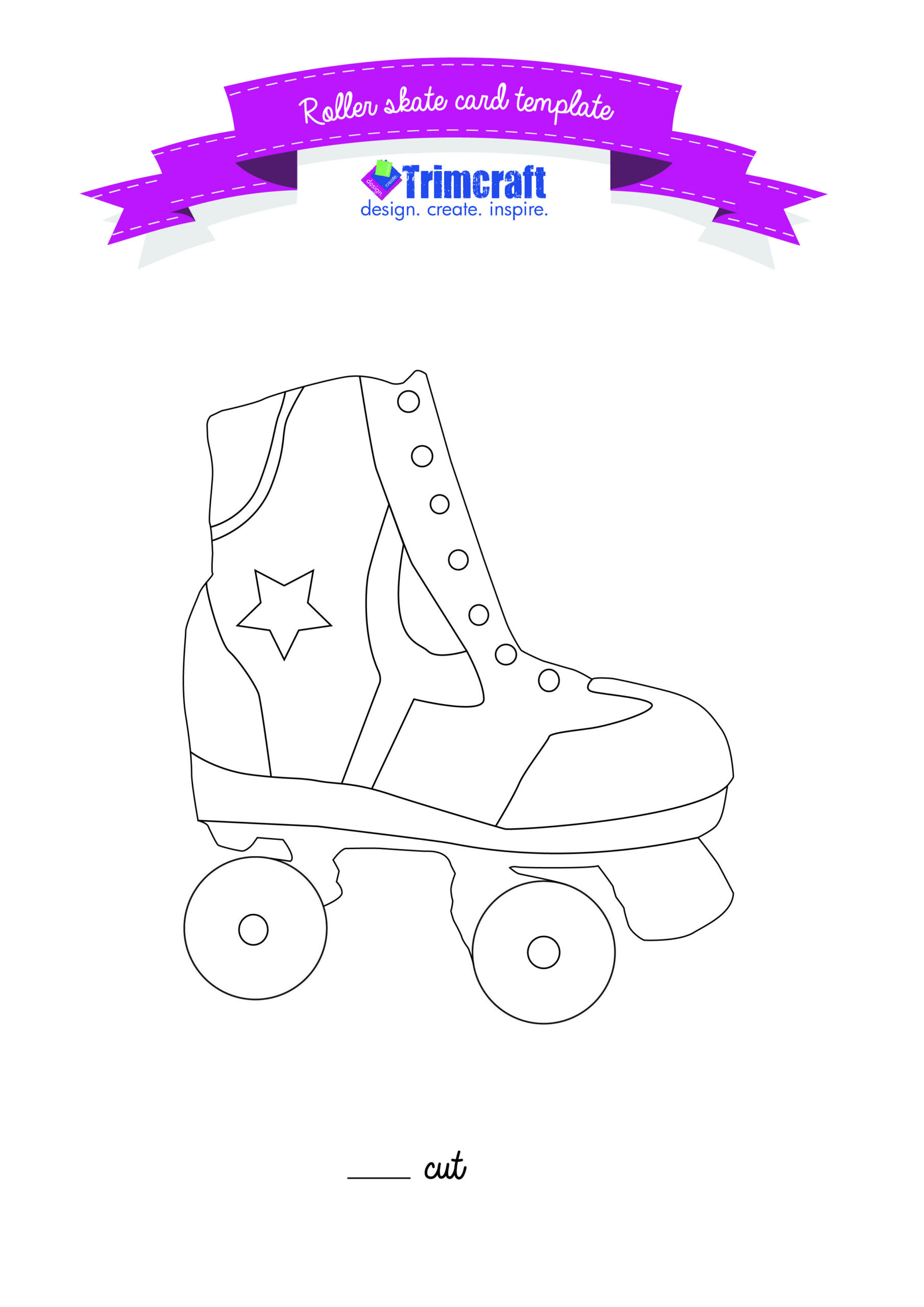 Discover 8 Skate Cut Outs And Roller Skate Cake Ideas | Skate within Free Printable Roller Skate Template