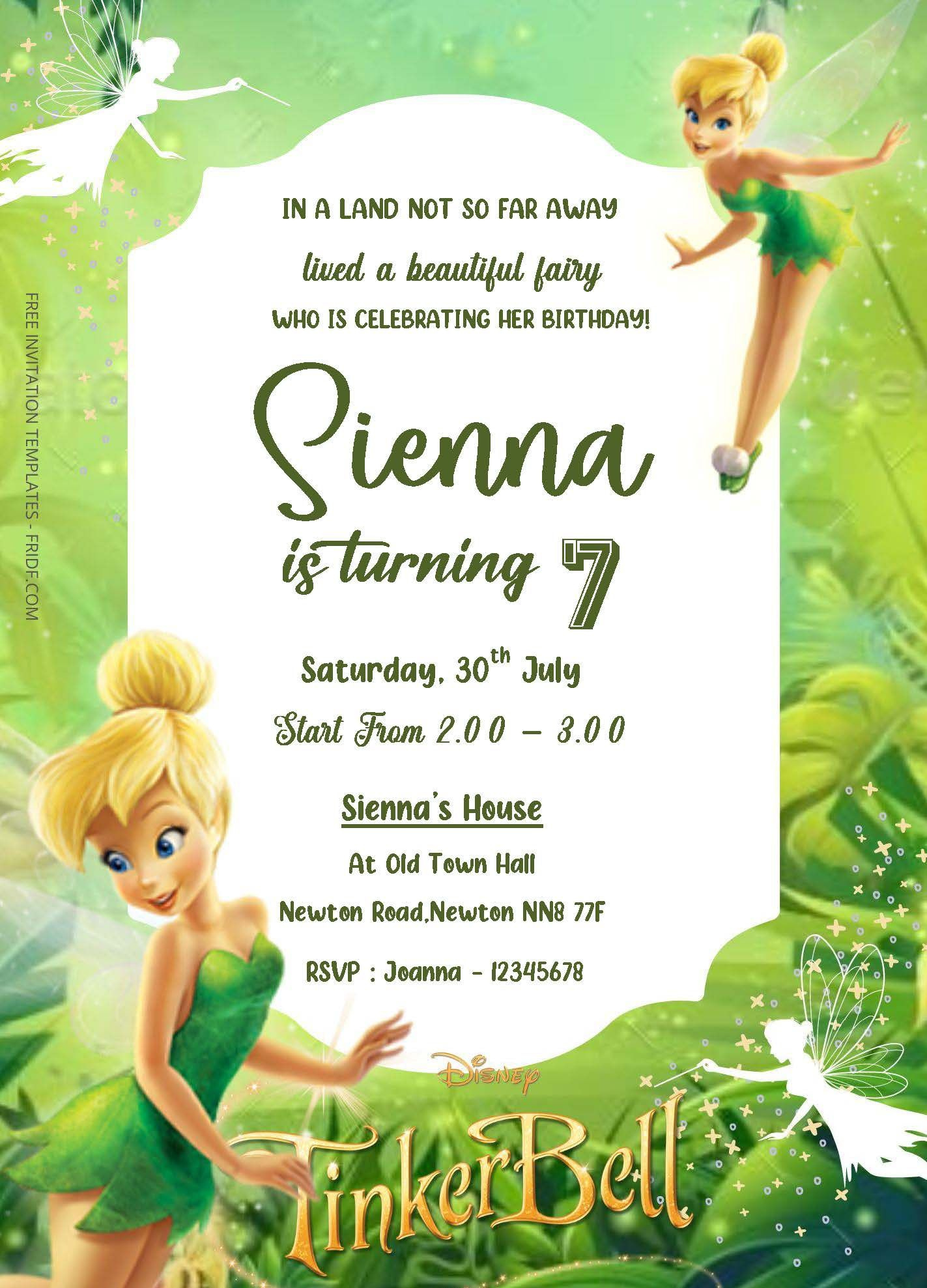 Discover 9 Tinkerbell Party Invitation And Tinkerbell Party Ideas pertaining to Free Tinkerbell Printable Birthday Invitations