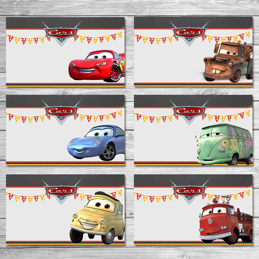 Disney Cars Food Tents Chalkboard - Cars Lebensmitteletiketten - Disney  Cars Printables - Cars Gastgeschenk - Cars Happy Birthday - Cars Geburtstag with Free Printable Cars Food Labels