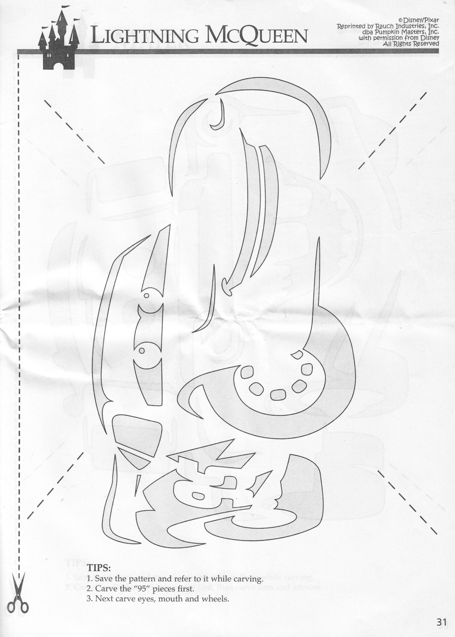 Disney: Cars: Lightning Mcqueen (Free Pumpkin Stencil - Pumpkin throughout Free Printable Lightning Mcqueen Pumpkin Stencil