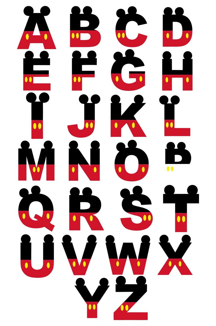 Disney Letters - 10 Free Pdf Printables | Printablee with Free Printable Disney Alphabet Letters