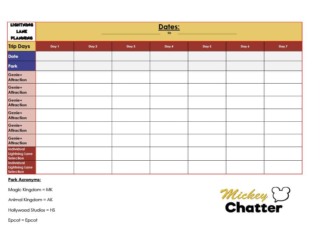 Disney Planning Printables - Mickey Chatter regarding Free Disney Planning Binder Printables