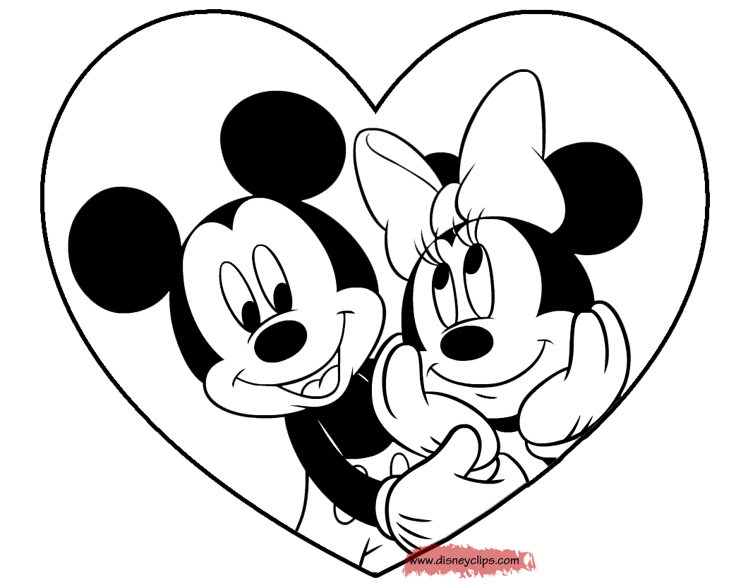 Disney Valentine'S Day Coloring Pages (3) | Disneyclips with regard to Free Printable Disney Valentine Coloring Pages