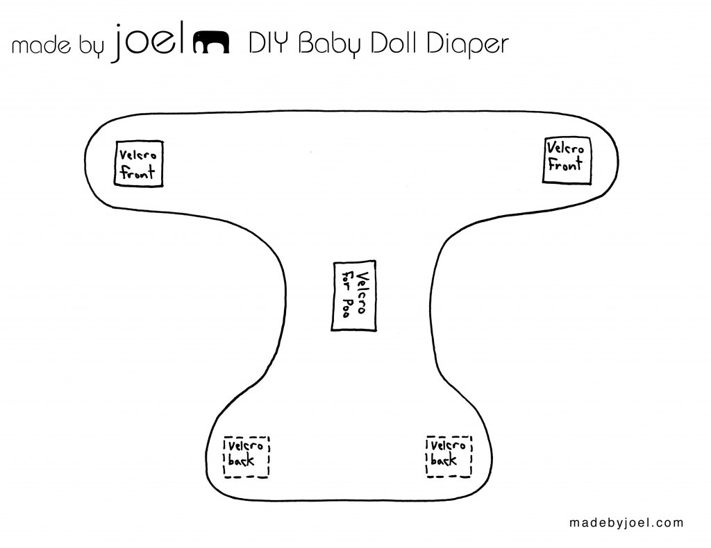 Diy Baby Doll Diaper (With Fabric Poo) – Madejoel with Cloth Diaper Pattern Free Printable