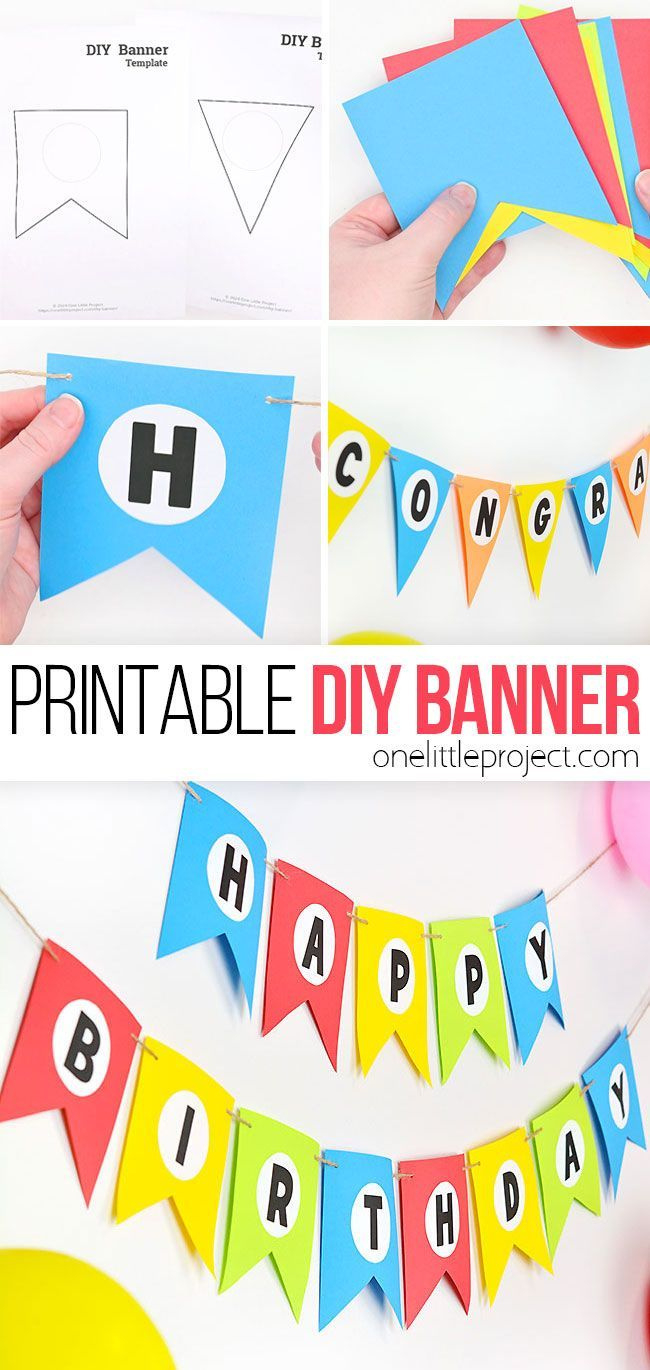 Diy Banner | Happy Birthday Banner Printable (Customizable Letters!) within Diy Birthday Banner Free Printable