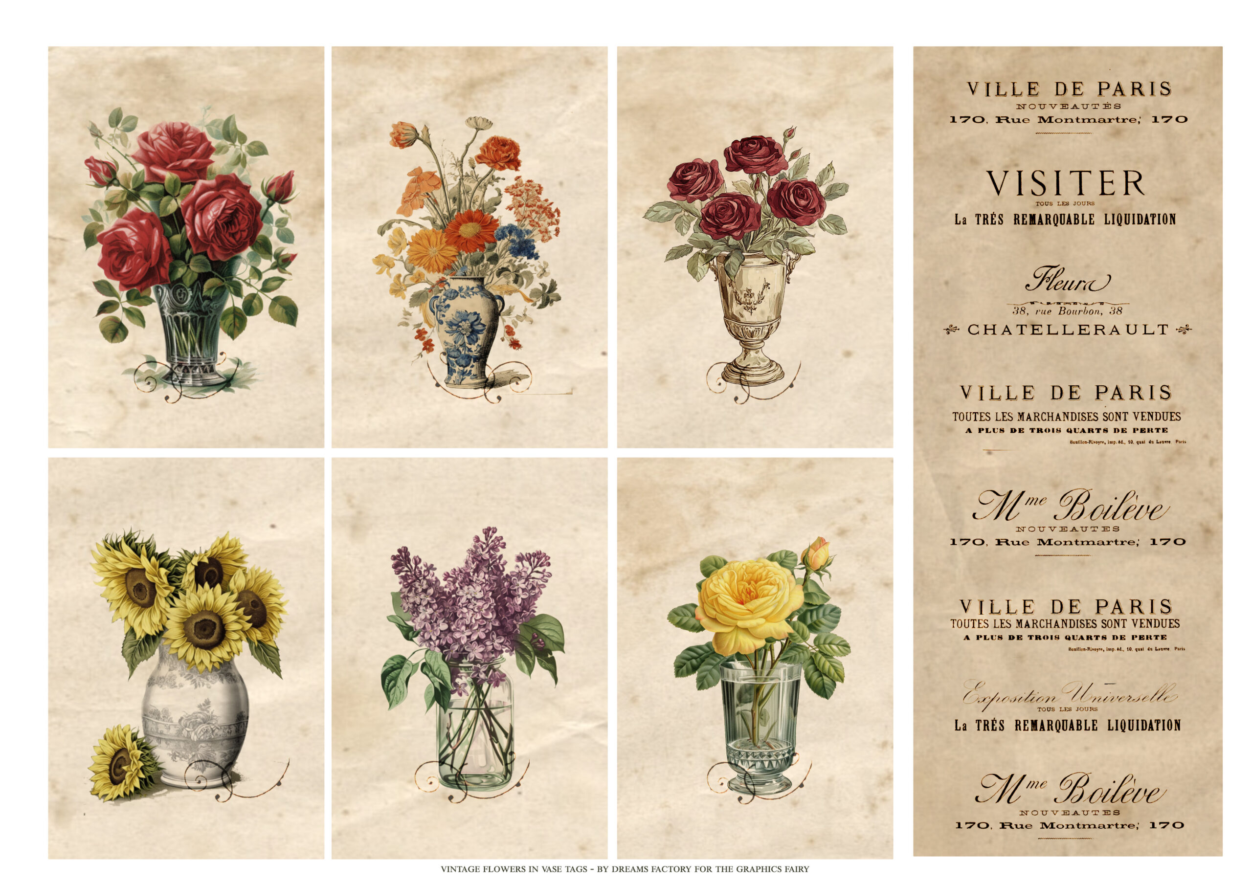 Diy French Floral Gift Tags! - The Graphics Fairy inside Free Printable Floral Labels