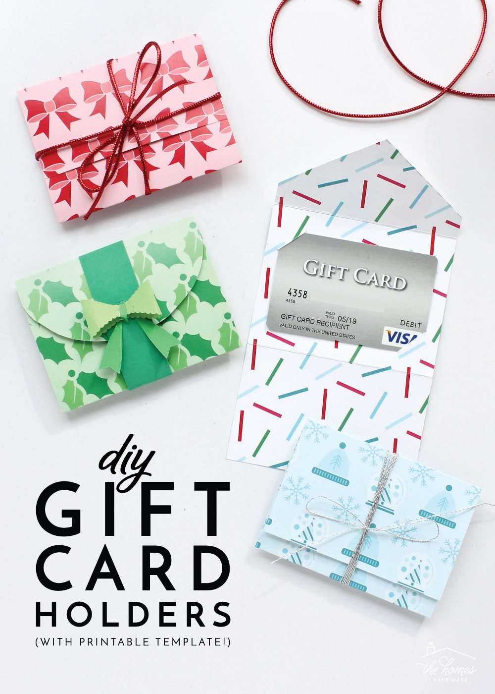 Diy Gift Card Holders (With Printable Template!) - The Homes I pertaining to Free Printable Gift Card Envelope Template
