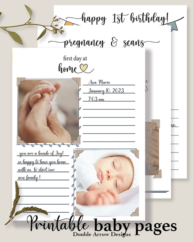 Diy Printable Baby Book Pages Perfect Gift For A Mom To Be - throughout Free Printable Baby Scrapbook Pages