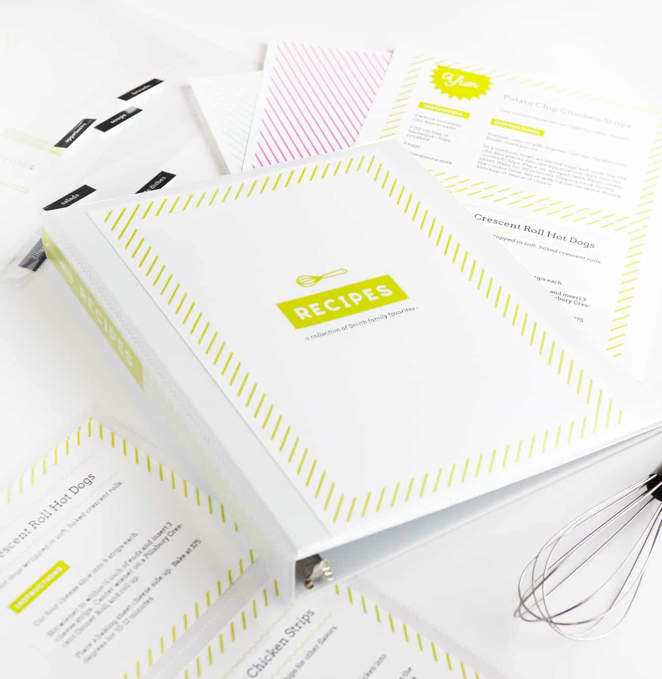 Diy Recipe Book (With Free Printable Recipe Binder Kit!) in Free Printable Recipe Binder Kit