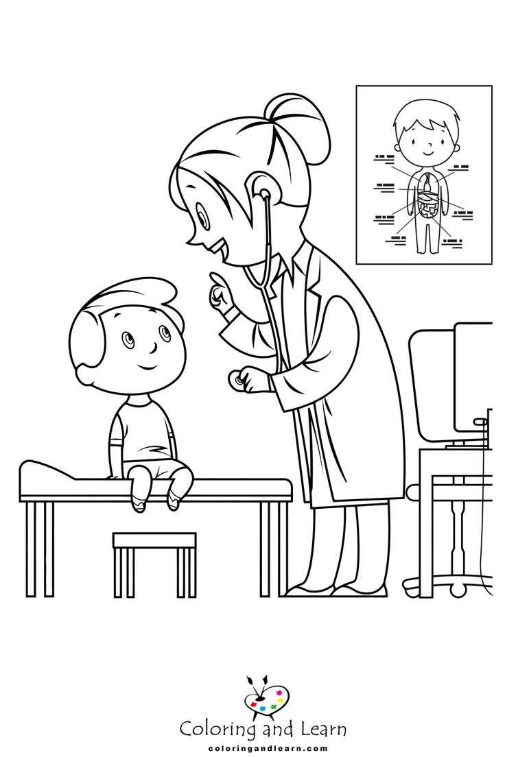 Doctor Coloring Pages - Coloringandlearn throughout Doctor Coloring Pages Free Printable