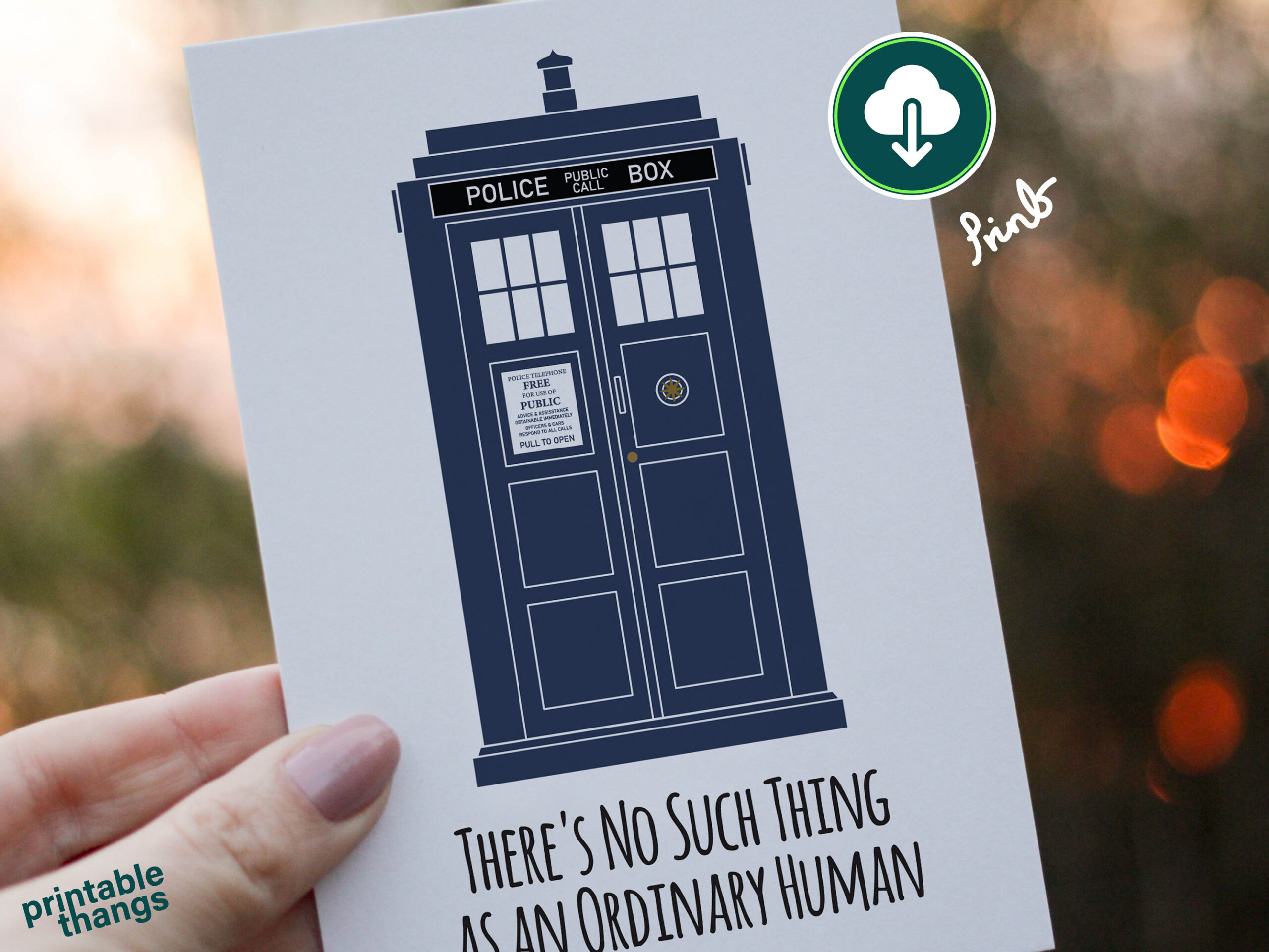 Doctor Who | Tardis | Birthday Card | Printable | Pdf | Jpg for Free Printable Dr Who Birthday Card